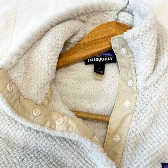 Patagonia Re-Tool Snap-T Fleece Pullover Ivory Cream Women’s Size Medium - Picture 6 of 8